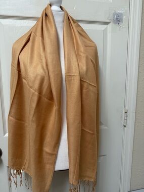 Light Brown Women's Wrap Scarf - Classic Solid Shawl